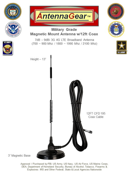 Peplink BR1-Classic - HD 7dBi Military Grade Cellular Broadband 3G 4G 5G External Antenna SMA-M