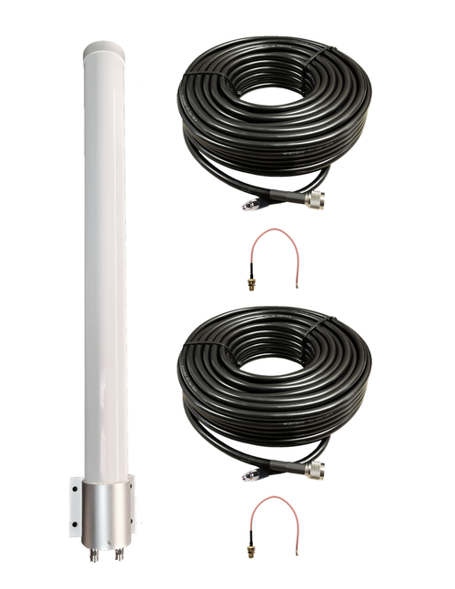 M39 Omni Directional MIMO 2 x Cellular 4G LTE CBRS 5G NR M2M IoT Antenna w/Coax Cable Kit Options for T-Mobile 5G Internet Gateway