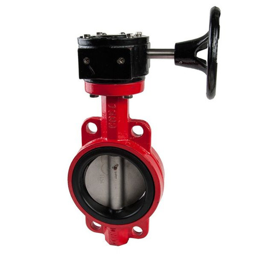 Cast Iron Wafer Style Butterfly Valve Gear Drive (Stainless Disc)
