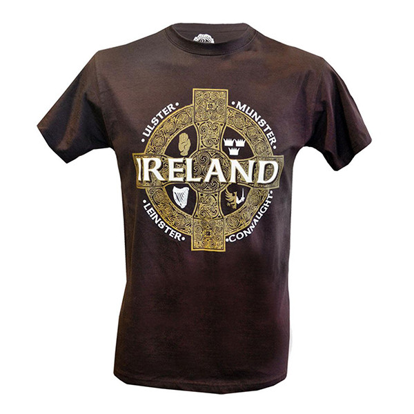 T-shirt stampata CELTIC CROSS design Irlanda Scozia OZ9294