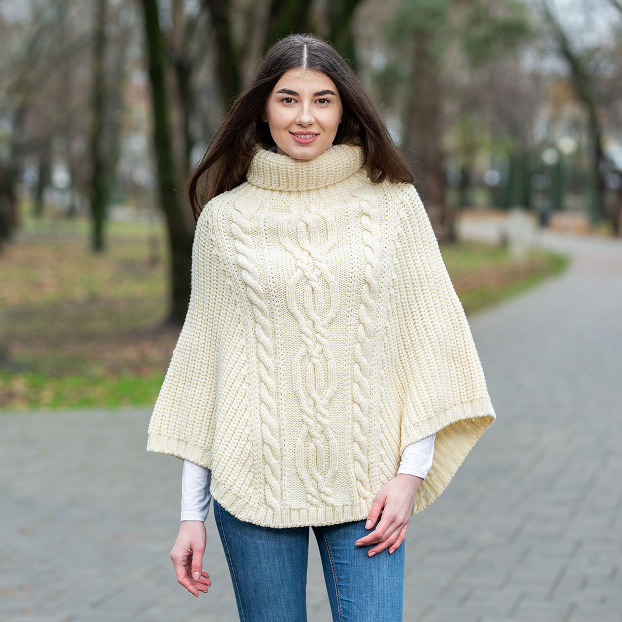 Cable poncho