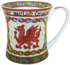Set of 2 Welsh Dragon Ceramic Mugs