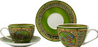 Set of 2 Celtic Peacock Cups & 2 Saucers - Boxed