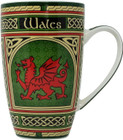 Set of 2 Welsh - Dragon Ceramic Mugs