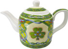 Shamrock Irish Tea Set of 2 Mugs, Teapot & Teabag Holder