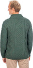 Merino Wool Shawl Neck Aran Sweater SA209-403 Dublin Gift Company