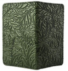 Leather Acanthus Leaf Checkbook Cover - Fern