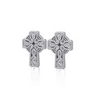 Sterling Silver Celtic Cross Post Earrings