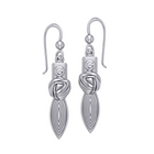 Sterling Silver Celtic Goddess Knot Earrings