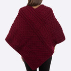 Aran cable knit poncho