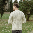 Wool Sweater for Men's Cable Knit Fisherman