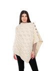 Merino Wool Ladie's Poncho with buttons