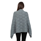 Merino Wool Ladie's Poncho with buttons ML184 - 113 Skylight