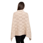 Merino Wool Ladie's Poncho with buttons ML184 - 109 Parsnip
