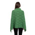 Merino Wool Ladie's Poncho with buttons ML184 - 105 Green