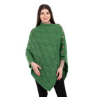 Merino Wool Ladie's Poncho with buttons ML184 - 105 Green
