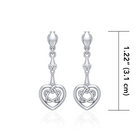 Celtic Trinity Knot Heart Shaped Post Earrings