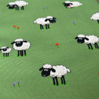 Green Fluffy Flock Sheep Kitchen Tea Towel