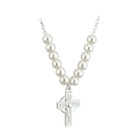 Rhodium Plated Celtic Cross Necklet