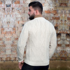 Crew Neck Sweater AWM208 Natural Back View DublinGiftCompany.com