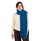 Ladies Wool Scarf Teal DublinGiftCompany.com
