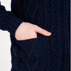 Mens Zipper Cardigan MM205 Navy Blue Details View  DublinGiftCompany.com