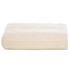 King Cable Throw Natural MT122 Folded DublinGiftCompany.com