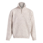 Boyne Valley Knitwear Mens Zip Neck Wool Sweater Skiddaw Front View DublinGiftCompany.com