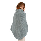Cable Stitch Poncho ML132 Skylight Dublin Gift Shop Reverse View