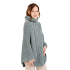 Cable Stitch Poncho ML132 Skylight Dublin Gift Shop Side View