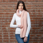 Lambswool Shawl LLS-100 Lambswool Pink Dublin Gift Shop Front View