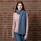 Lambswool Shawl LLS-100 Lambswool Blue Dublin Gift Shop Front View