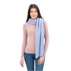 Lambswool Shawl LLS-100 Lambswool Light Blue Dublin Gift Shop Front View