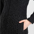 Double Collar Zip Cardigan ML106 Charcoal Dublin Gift Shop Details View