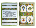 2pc Tea Towel Set Irish Blessing & Emblems of Ireland CL-73-40 Dublin Gift Shop