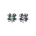 Lucky Gemstone Four Leaf Clover Earrings DGC