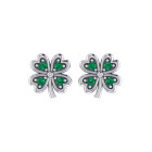 Lucky Gemstone Four Leaf Clover Earrings DGC