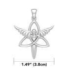 Holy Angel Trinity Knot Celtic Necklace DGC