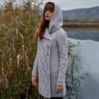 Aran Leaf Coat ML162-103 Gray DGC  Front view