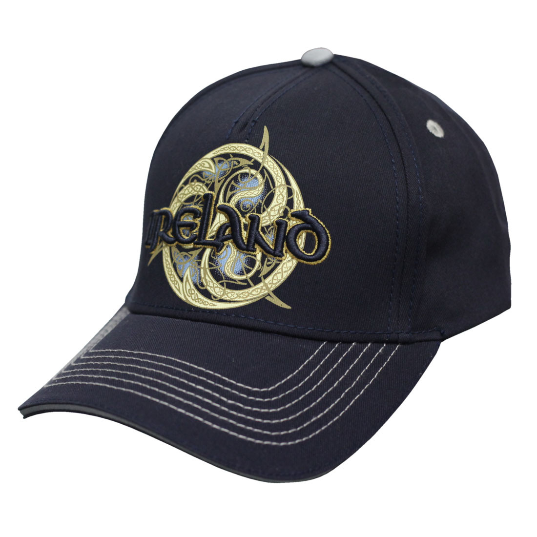 Navy Ireland Celtic Swirl Baseball Cap Traditional Craft Dublin