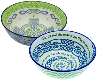 Ceramic Celtic Designed Bowl Set of 2 Dublin Gift Company