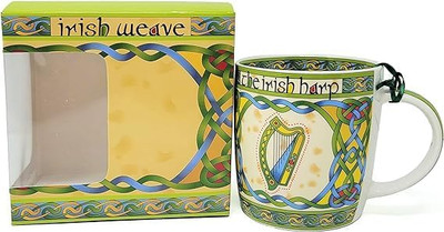 Irish Harp Bone China Mug with Box