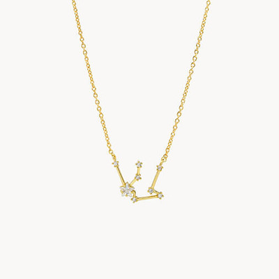 14K Gold Plated Aquarius Constellation Necklet