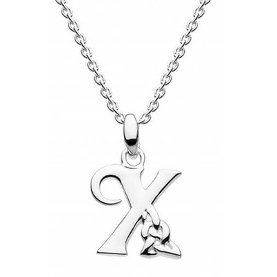 Celtic Alphabet Pendant - X Letter