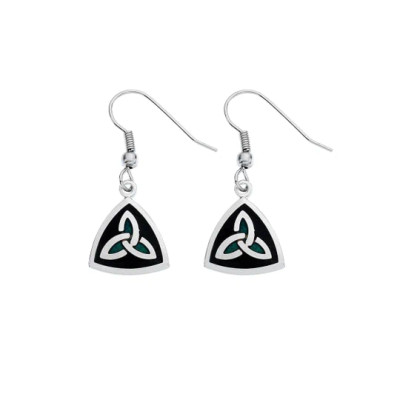 Enamel Trinity Knot Earrings