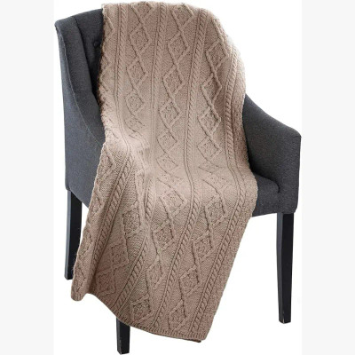 Irish Cable Wool Throw