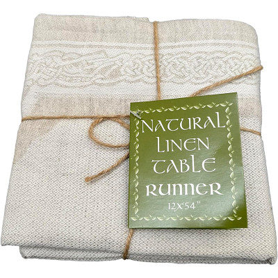 Natural Damask Table Runner 12 x 54