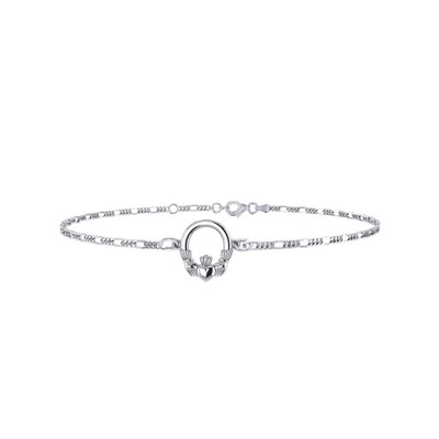 Sterling Silver Claddagh Anklet