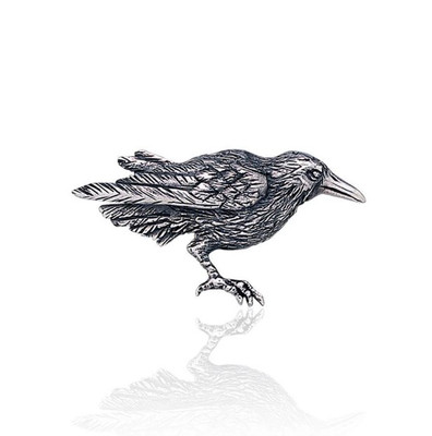Mythical Celtic Raven Pendant – Silver