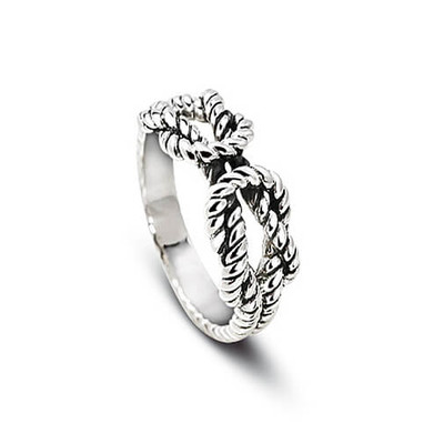 Engraved Irish Fisherman's Knot Ring – Sterling Silver